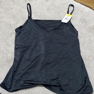 Vanity Fair XL v neck reversible  black slip cami